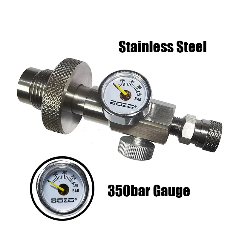 Neuer HPA Air DIN Dive Cylinder Decanting Equalising Fill Station Druckschlauch und Manometer Dual 232 und 300 Bar