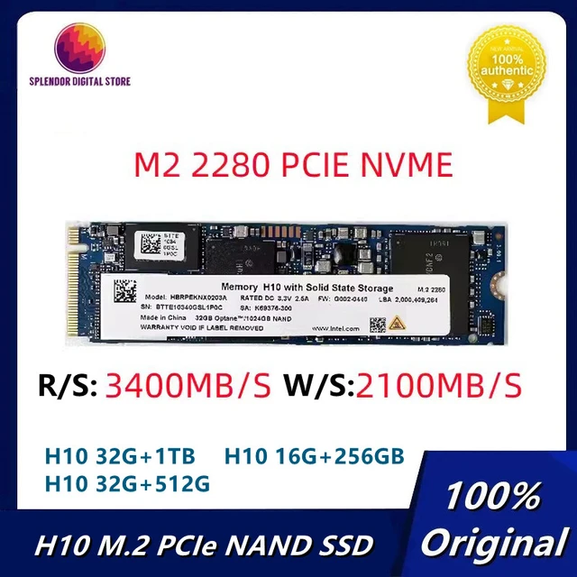 Original H10 1TB 512GB SSD M.2 2280 PCIe NVMe with 32GB Memory 256GB SSD  With 16GB Memory For Intel OPTANE - AliExpress