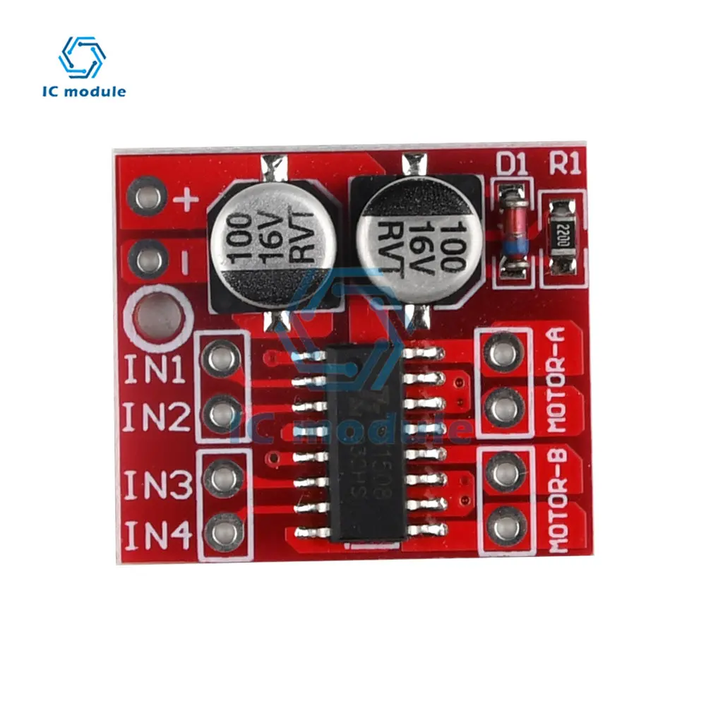 5PCS MX1508 L298N PWM Speed Dual H-Bridge Stepper Motor Driver DC Motor Driver Module DC 2V-10V 1.5A 2-Way