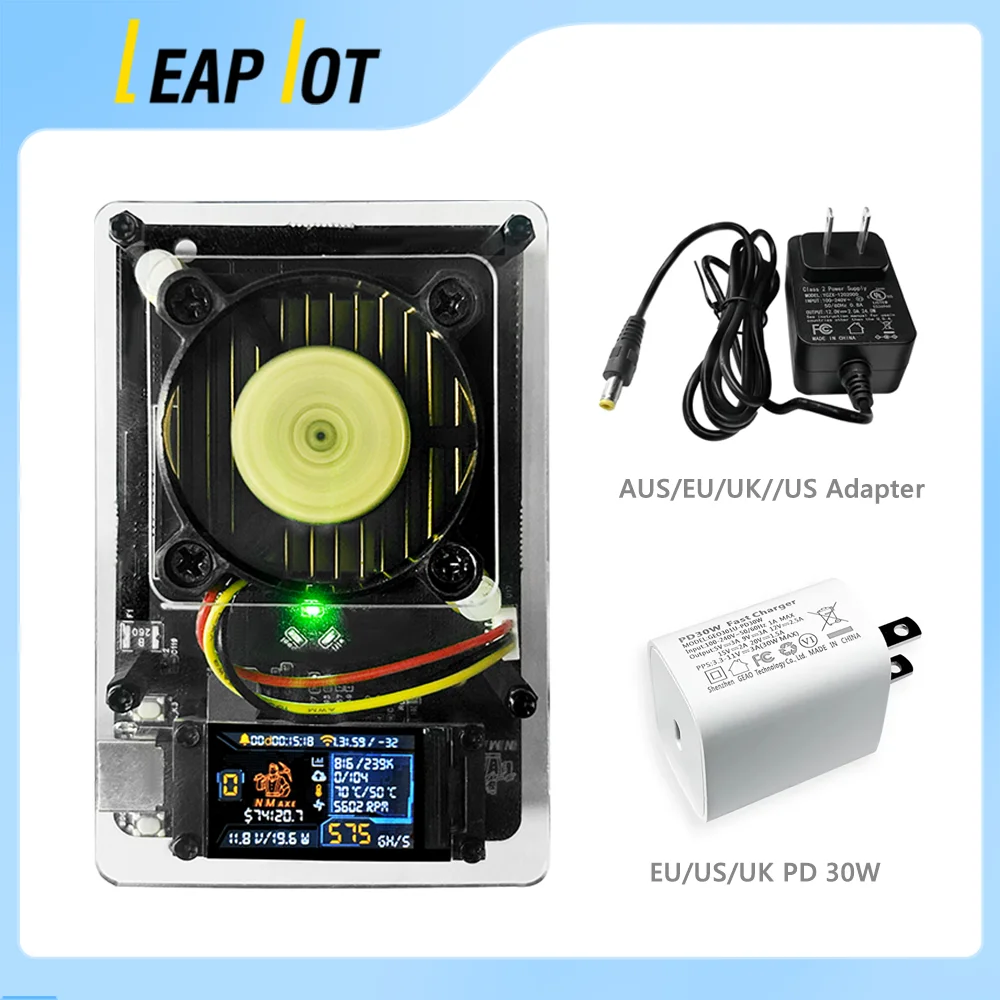 

NMAxe Bitaxe Bitcoins Miner BM1366 ASIC Chip BTC SOLO Lottery Miner 500GH/S with 1.14-inch Full Graphic Screen WiFi Bluetooth