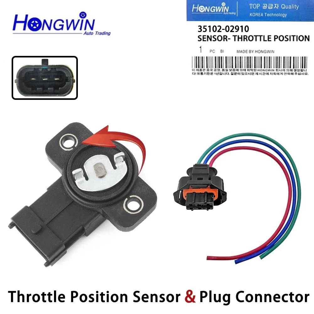 35102-02910 Throttle Position Sensor TPS Plug For Hyundai i10 06 Kia Morning Picanto 04-07 3510202910 35170-02000 3517002000