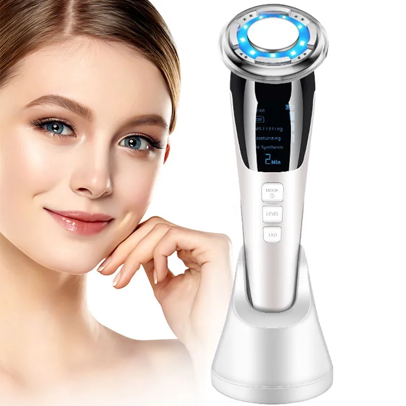 مايكرو الحالي مدلك الوجه مكافحة الشيخوخة الوجه رفع مدلك الباردة الساخنة ضغط التنظيف العميق مكافحة الشيخوخة أداة العناية بالبشرة #1