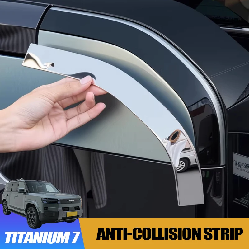 

Tailgate Spare Tire Cover Anti-Collision Strip for BYD Leopard 7 Titanium 7 Stainless Steel Protector Sticker Accessories