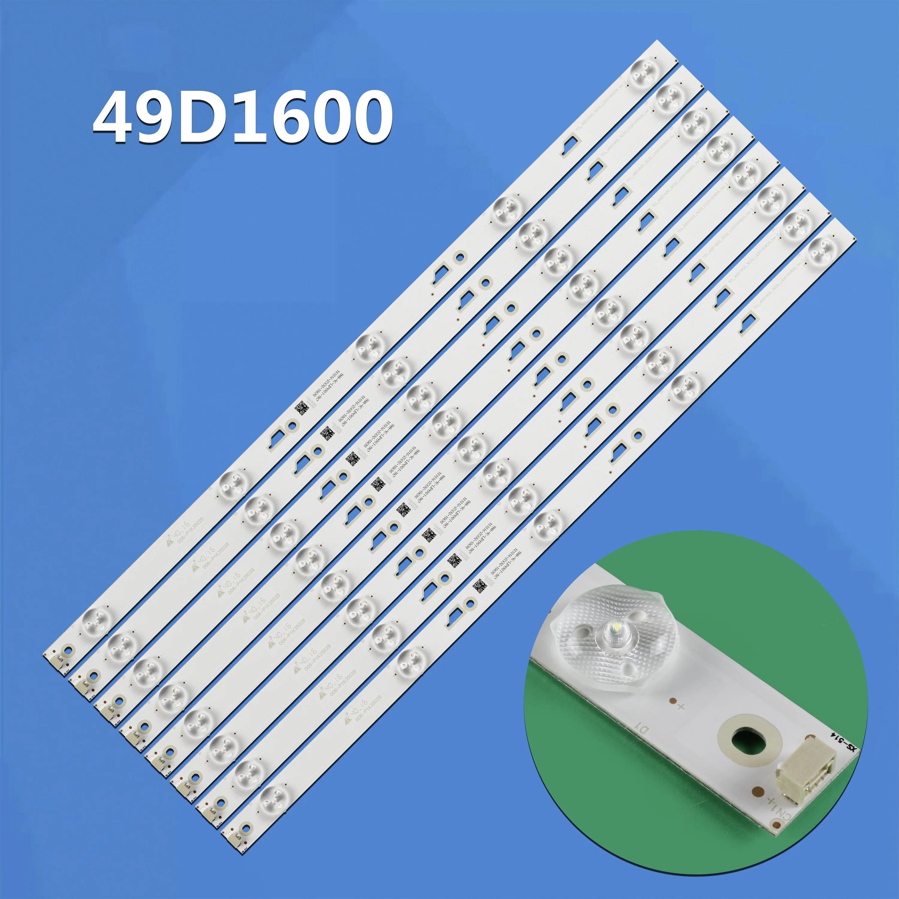 5 / 10kits LED Strip 5lamp For Hitachi 49D1600 49HR332M05A0 V3 V4 4C-LB490T-HR4 49E30 49E301 49U3600C 49L510U18 49FB3103 49U2200
