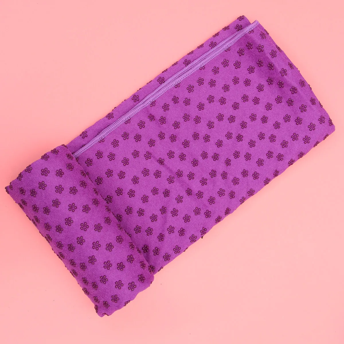 1Pcs Yoga Mat Plum-Shaped PVC Particle Design Anti-Slip Wear-Resistant Fitness Pilates Blanket Purple 183x61cm Lightweight