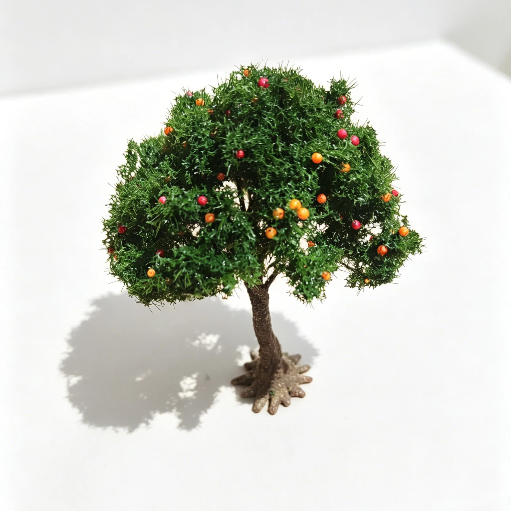 1pc Realistic Fruit Tree Decor, Miniature Sand Table Building Model Decoration, DIY Fruit Trees Miniature Landscape Decoration