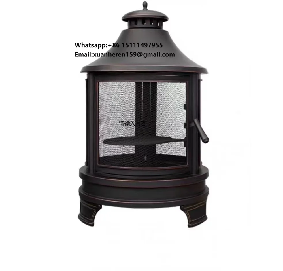 Portable Stack Design Wood Burning Wraparound Heating Outdoor Backyard BBQ Fire Pit