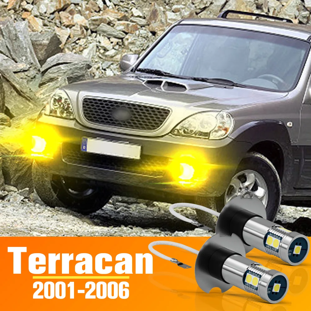 2pcs LED Front Fog Light Bulb Accessories For Hyundai Terracan 2001-2006 2002 2003 2004 2005