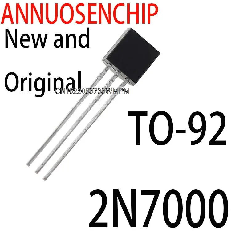 

1000PCS New and Original MOSFET N-CH 60V 200MA TO-92 NEW GOOD QUALITY 2N7000