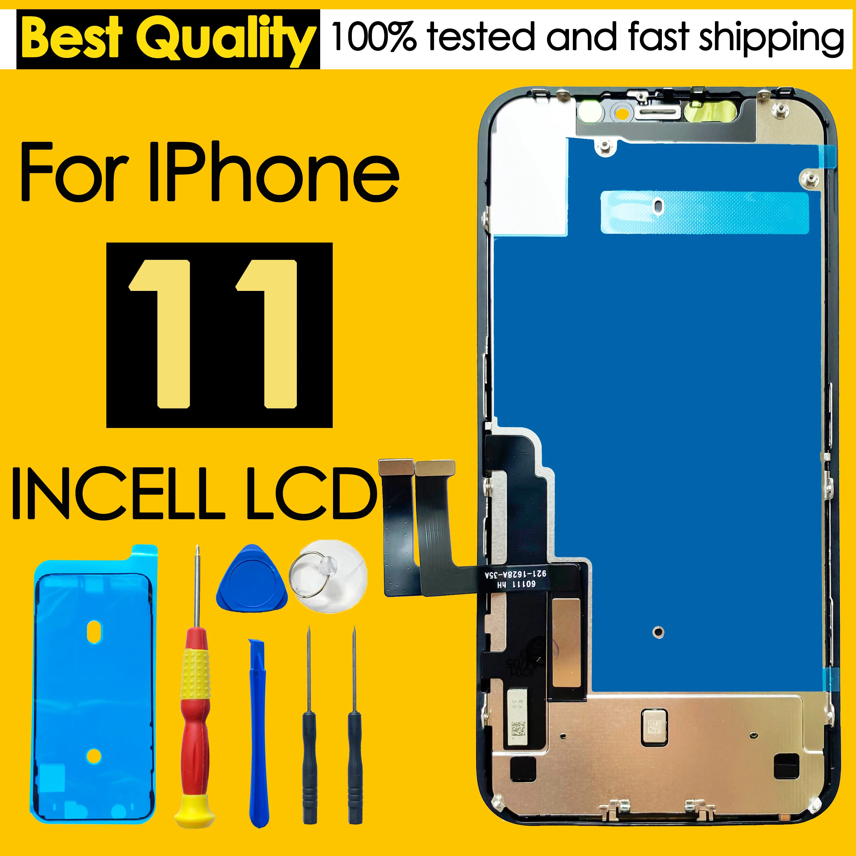 LCD incell AAA di alta qualità per iPhone 11 Display Touch Screen Sostituzione Digitizer Assembly Parti di riparazione Kit all\'ingrosso