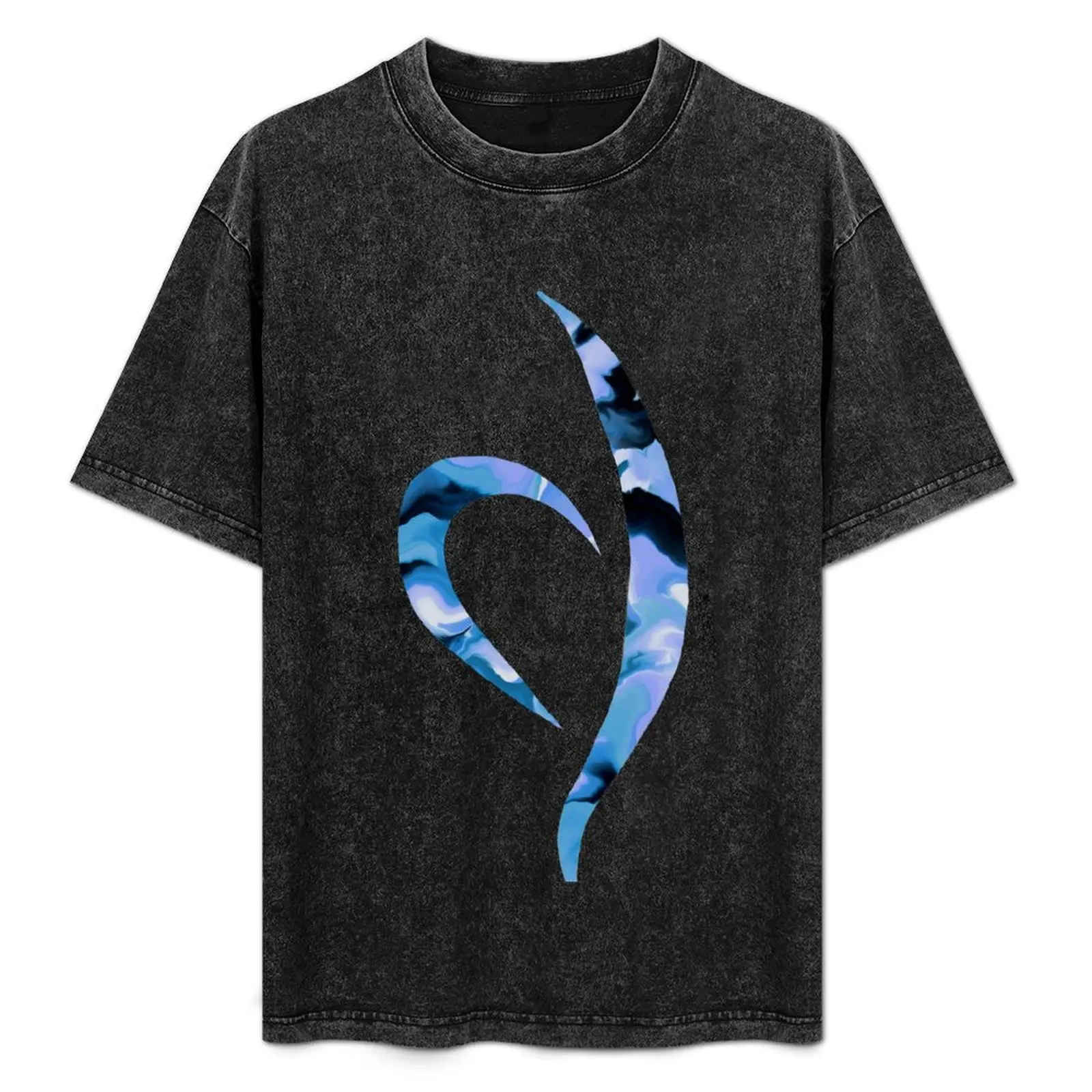 

Blue Marbled Neda Symbol T-Shirt sweat anime stuff shirts graphic tee shirts graphic t shirt men