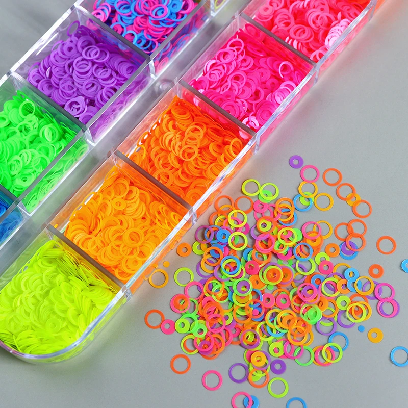 Fluorescence Bubble Ring Epoxy Filling Material Hollow Round Resin Sequins Colorant Confetti DIY Crafts Epoxy Resin Complete Kit