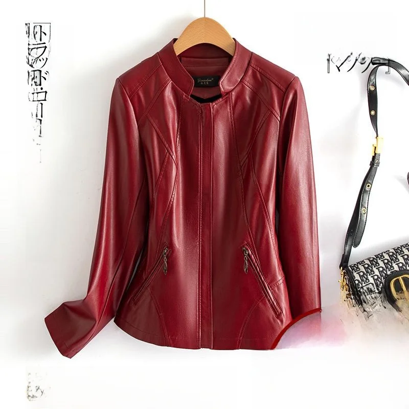 

Ning Genuine Leather Jaet Women's ort Sle 2025 Autumn New eepskin Motorcycle Jaet Versatile Elegance