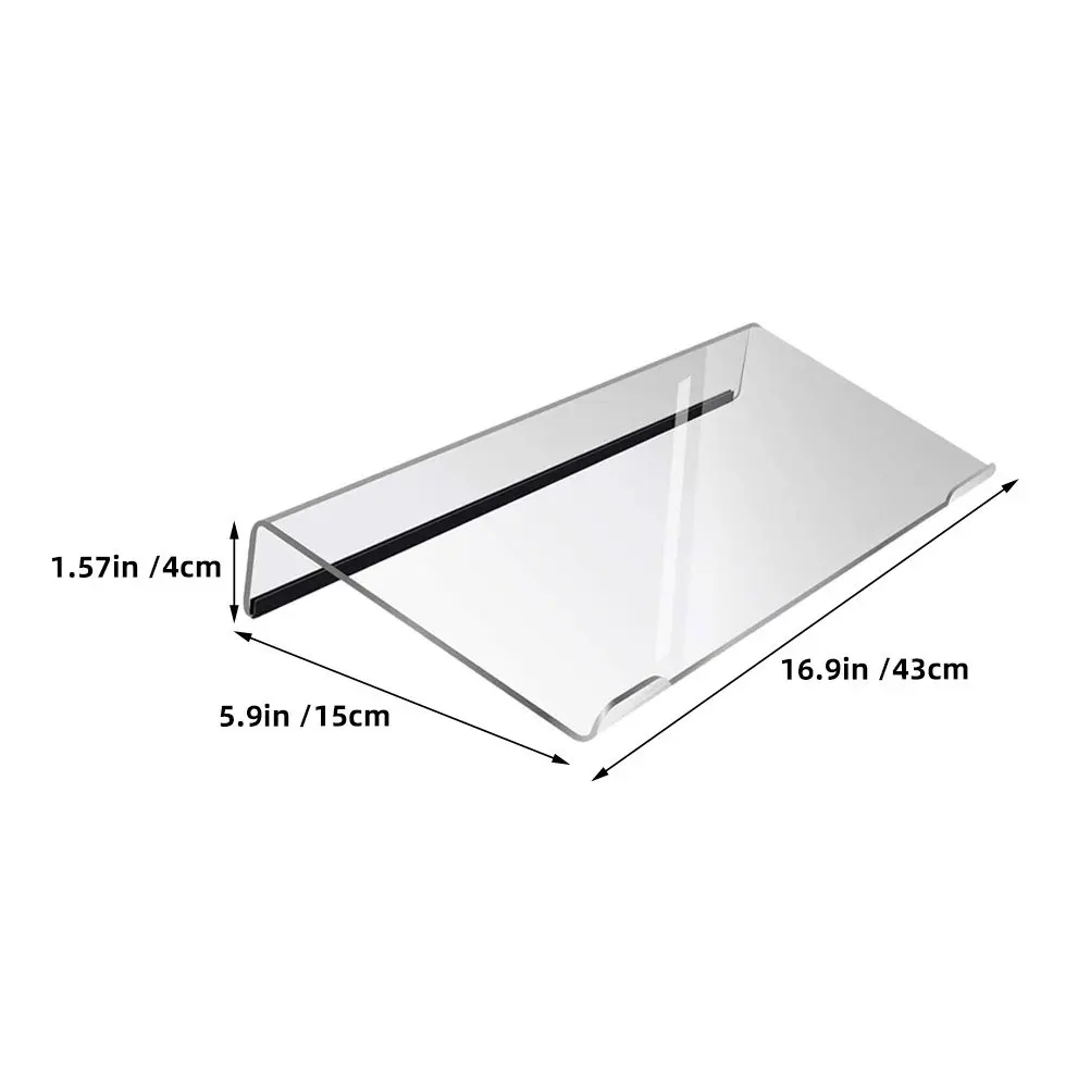 2Pcs Ergonomic Tilted Acrylic Keyboard Support Holder Keyboard Stand Computer Tray Desk Riser Computer Accessories for Desk