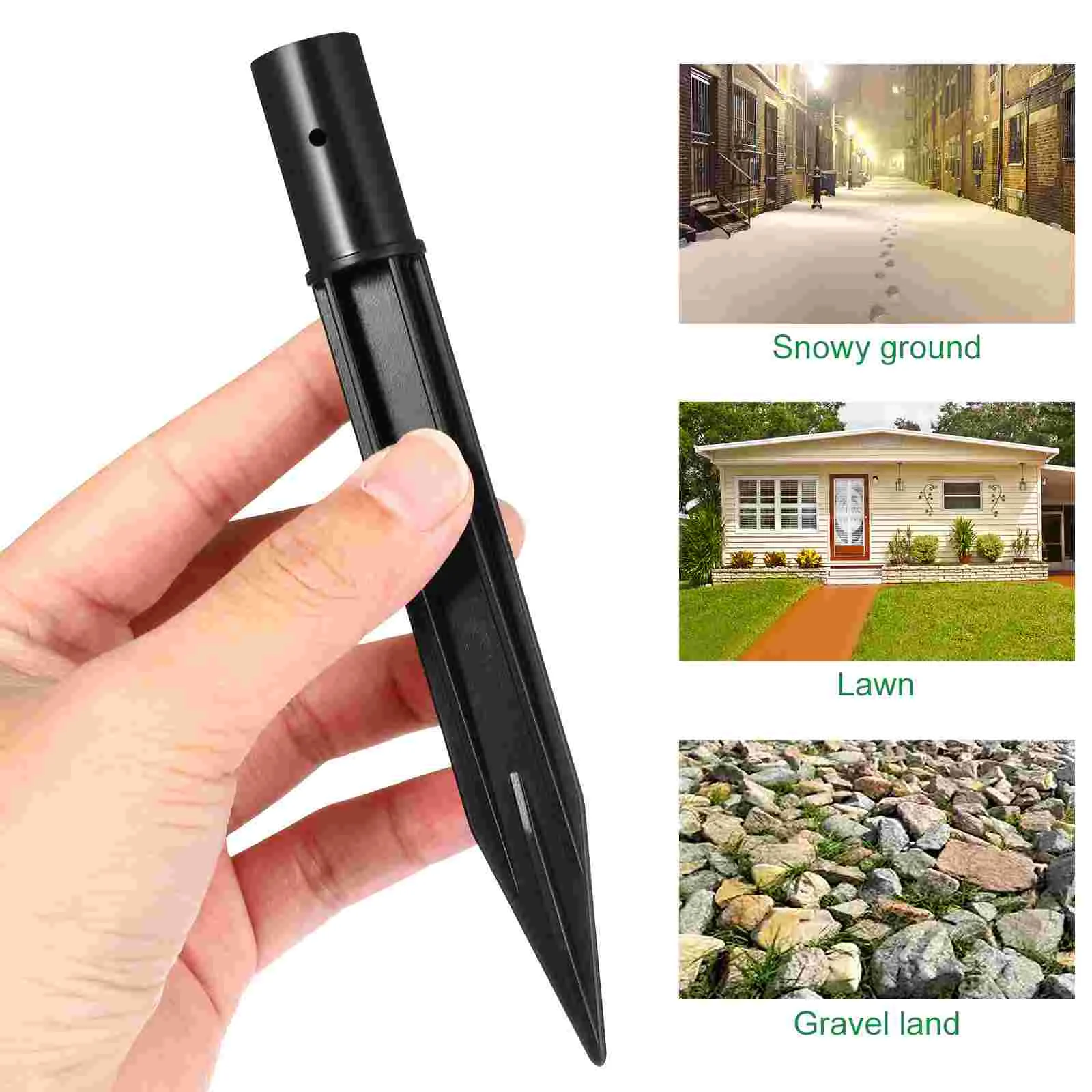 Outdoor Pathway Spike Solar Lights Metal Stakes for Ground Replace Torch Spikes