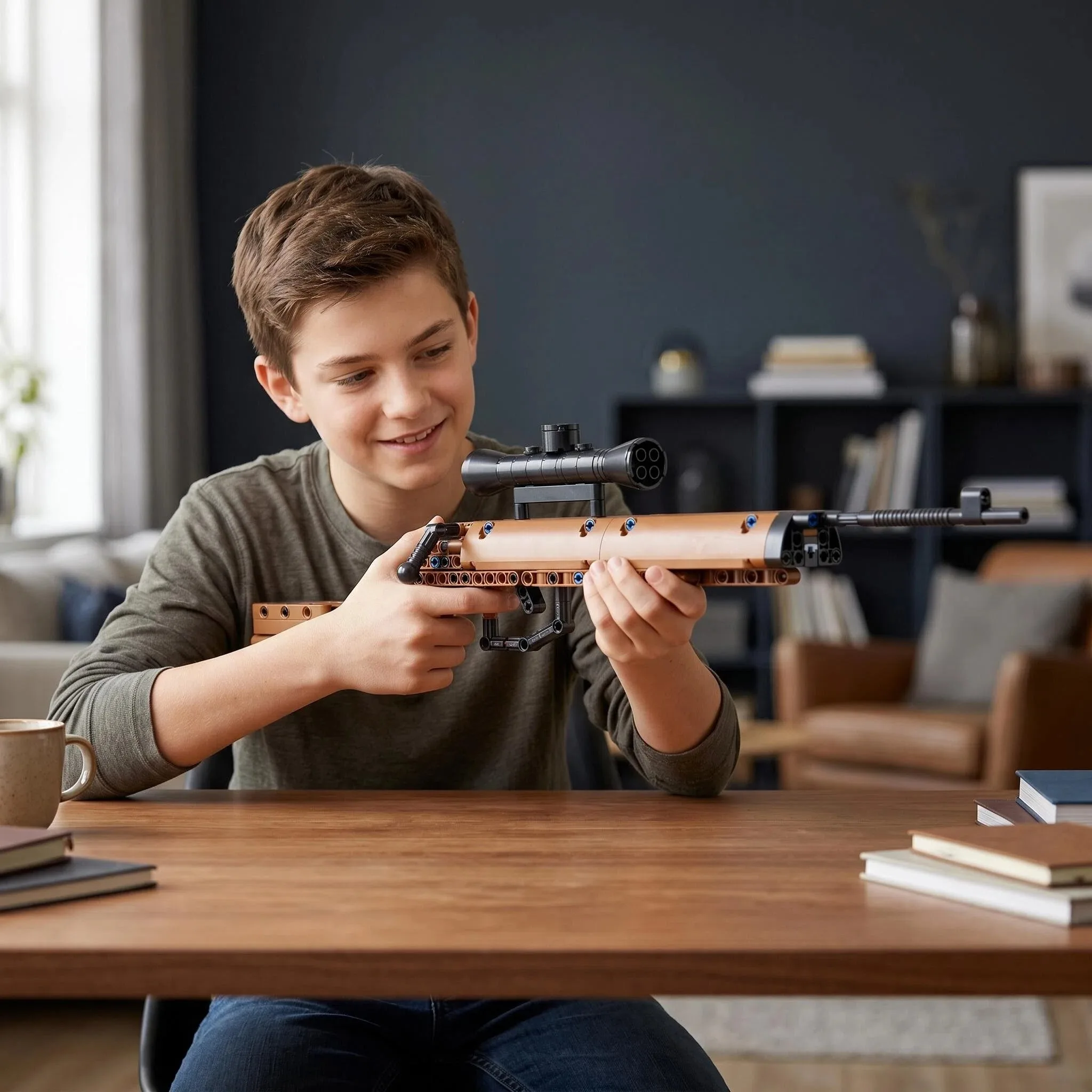 MOC military building blocks AK47 rifle MP5 submachine gun Kar98k sniper rifle boys DIY assembly toy Christmas gift