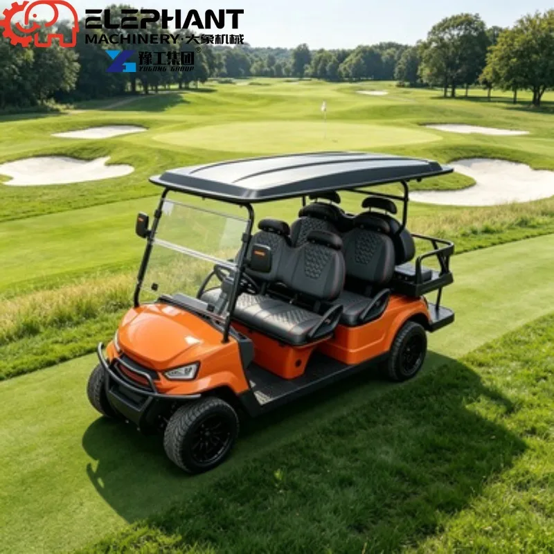 Electric Golf Cart, 4 Seater Off Road Electric Buggy Independent Shock Absorption System