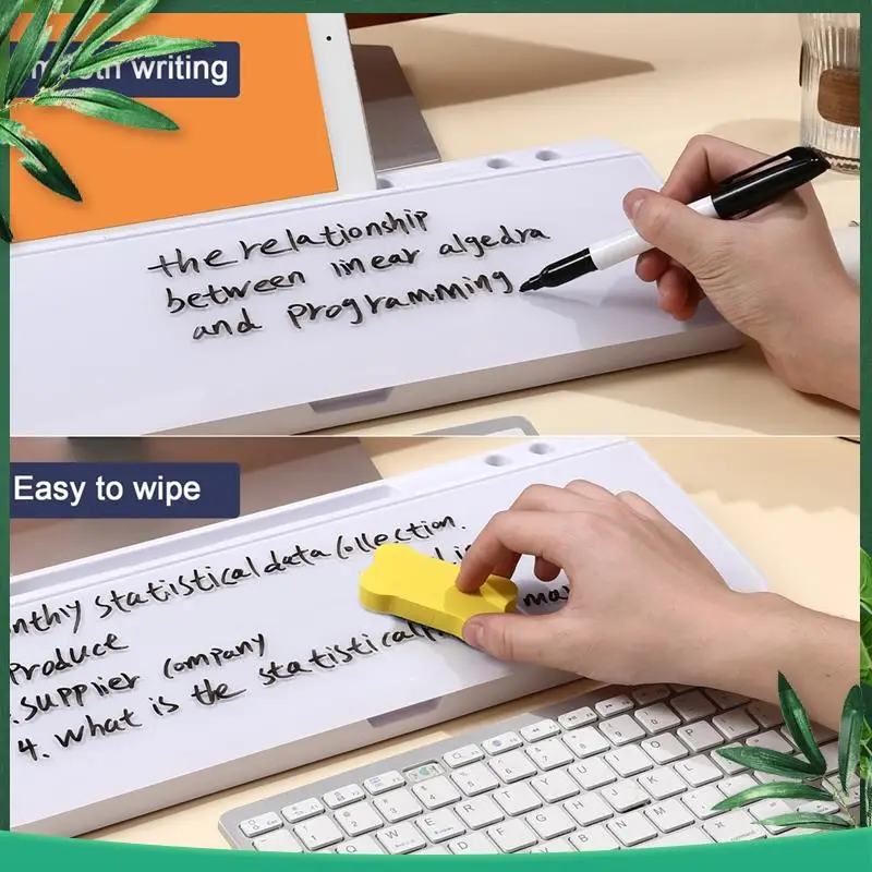 (NEW) Whiteboard Weekly White Board Calendar Desk Organizers With Computer Keyboard Stand With Drawer, For Office, Home