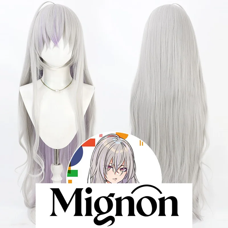 

The Idolmaster Gakuin Shiraguki Tsukika cosplay wig two-tone silicone scalp Halloween gift