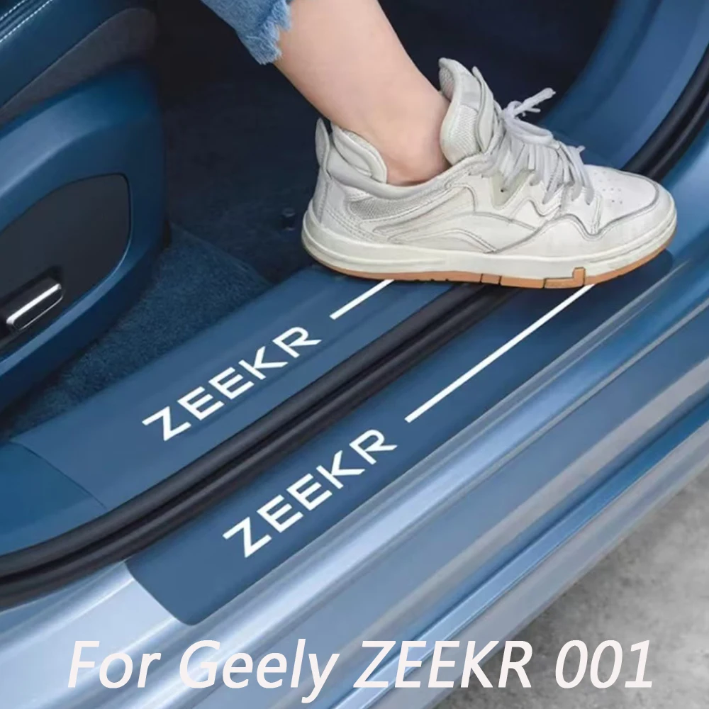 

For Geely ZEEKR 001 2021-2024 Car threshold strip anti stepping and anti kicking sticker leather decorative accessories