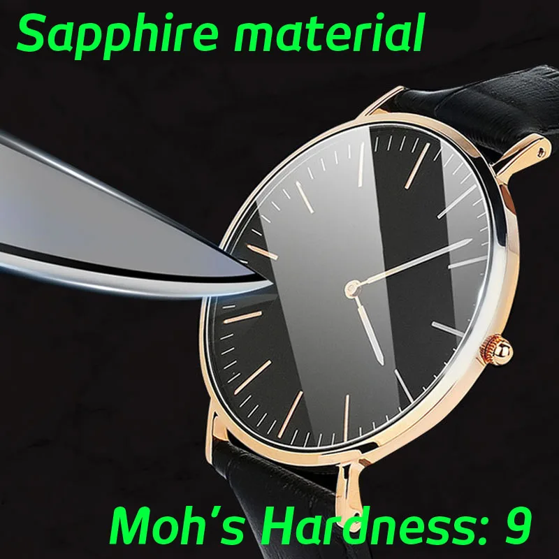 1.0mm Double Dome Sapphire Watch Glass Crystal Lens Replacement Accessory Part 18mm-40mm Round Watch Mirror Repair Tools
