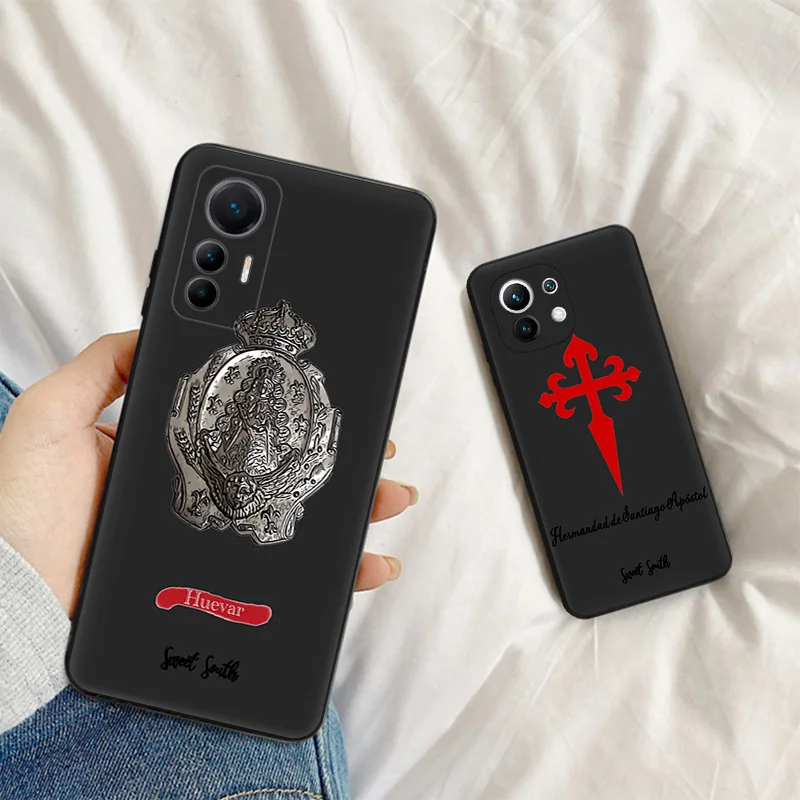 Soft Case for Redmi Note13 Pro 5G Note12 13C Xiaomi 13 Pro 12 Lite 12t 12x 12c Virgin Mary Jesus Church Black Phone Cases Cover