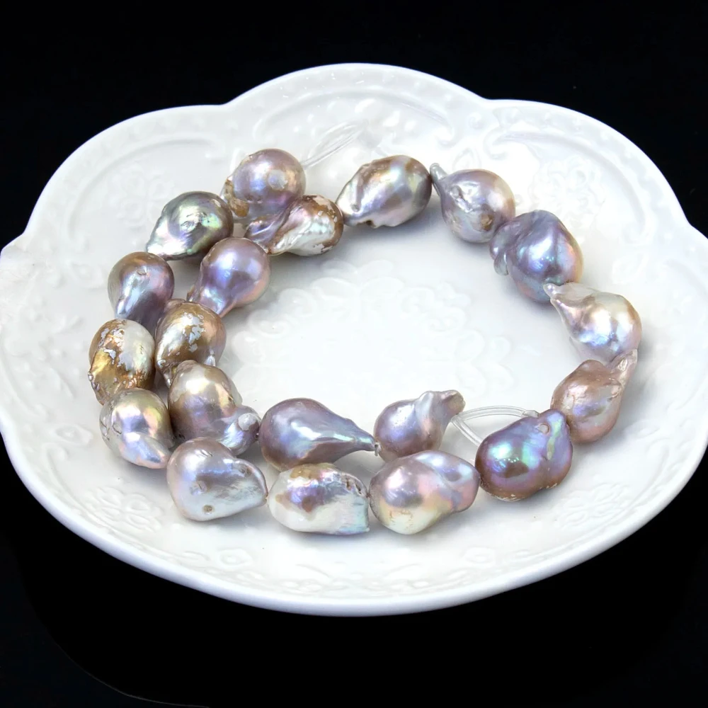 

13-25mm Purple Charms Baroque Shaped Natural Freshwater Pearl Loose Beads for Jewelry Making Bracelet Necklace Accessories Gifts