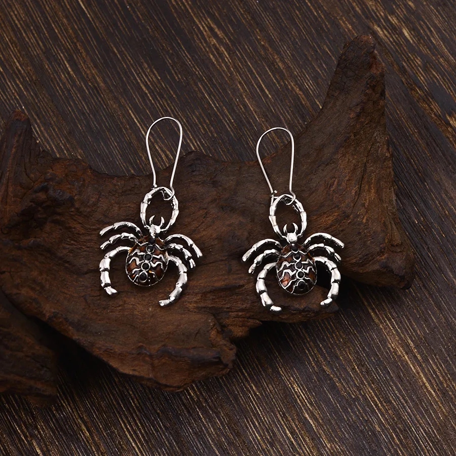 

Аксессуары для самостоятельного изготовления: ретро-серьги-подвески в форме паука на Хэллоуин, персонализированные, модные, экстравагантные, в готическом стиле, украшения для ушей.