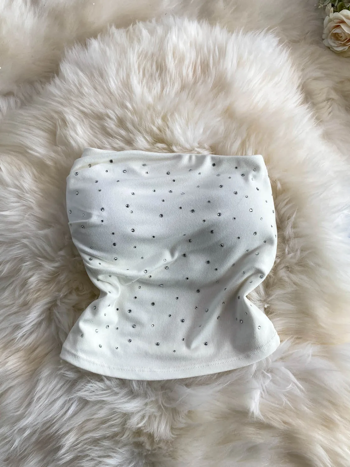 Sexy Short Crop Top Women's Vest Pure Desire Spicy Girl with Chest Pad Flashy Summer Ins Hot Drill Slimming Korean Style