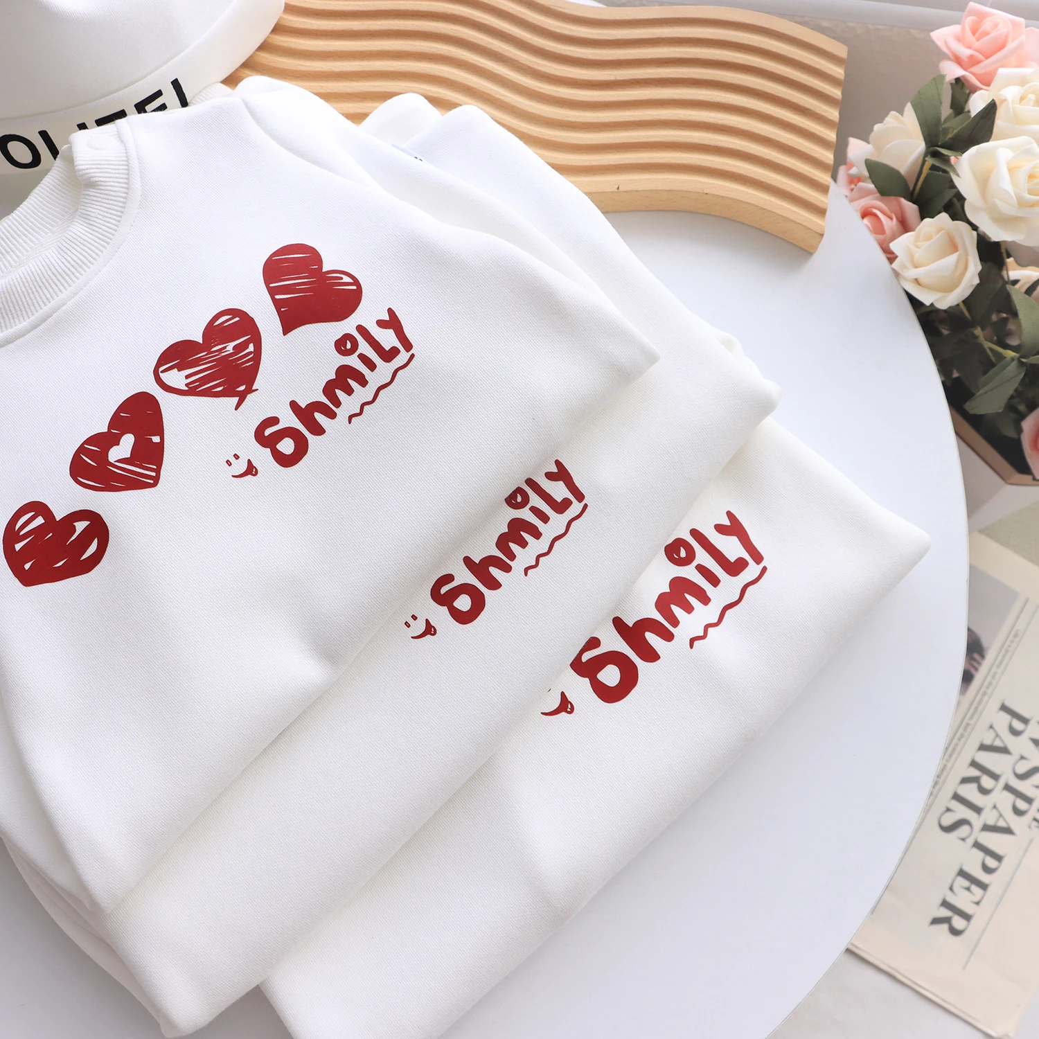 Suitable for The Photo of The Family Clothing New Mother and Daughter Son Hoodie A Family of Three Mother and Son Cotton Hoodies