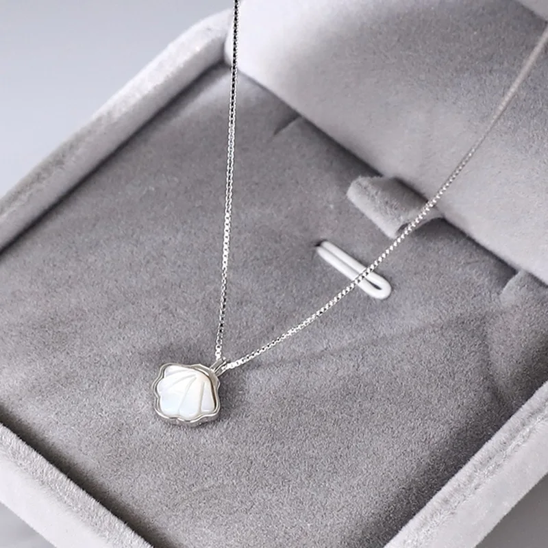 PONYKISS 925 فضة شل قلادة سلاسل القلائد للنساء لطيف الحيوان غرامة مجوهرات الحد الأدنى اكسسوارات في الصيف #4