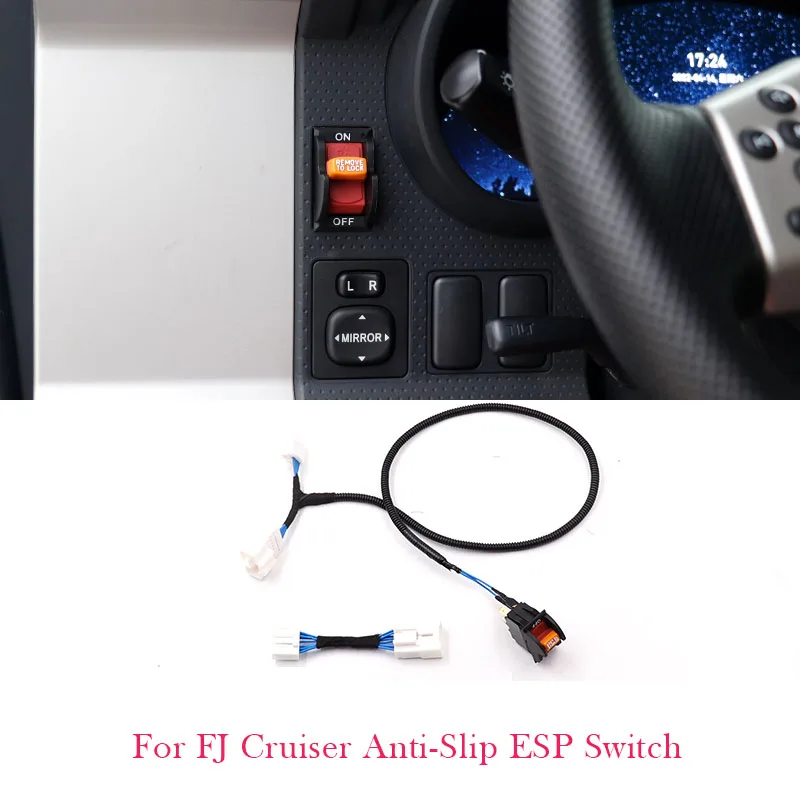 ABS anti-skid switch For Toyota 4RUNNER Prado LC150 Land Cruiser LC200 FJ Cruiser ESP off switch off-road anti-skid accessories