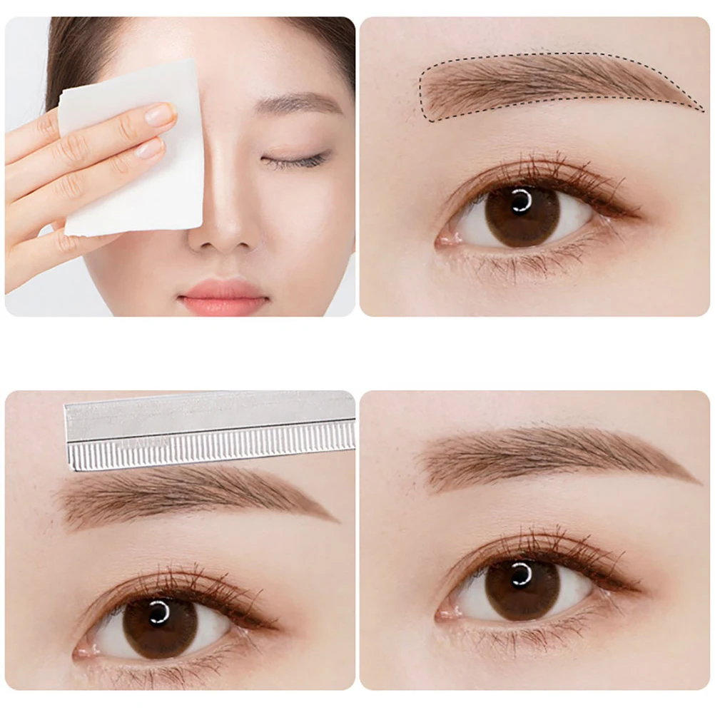 

100pcs Eyebrow Trimming Blades Stainless Steel Razor For Facial Hair Removal Eyebrow Shaper Women Makeup Tool Grooming Kit