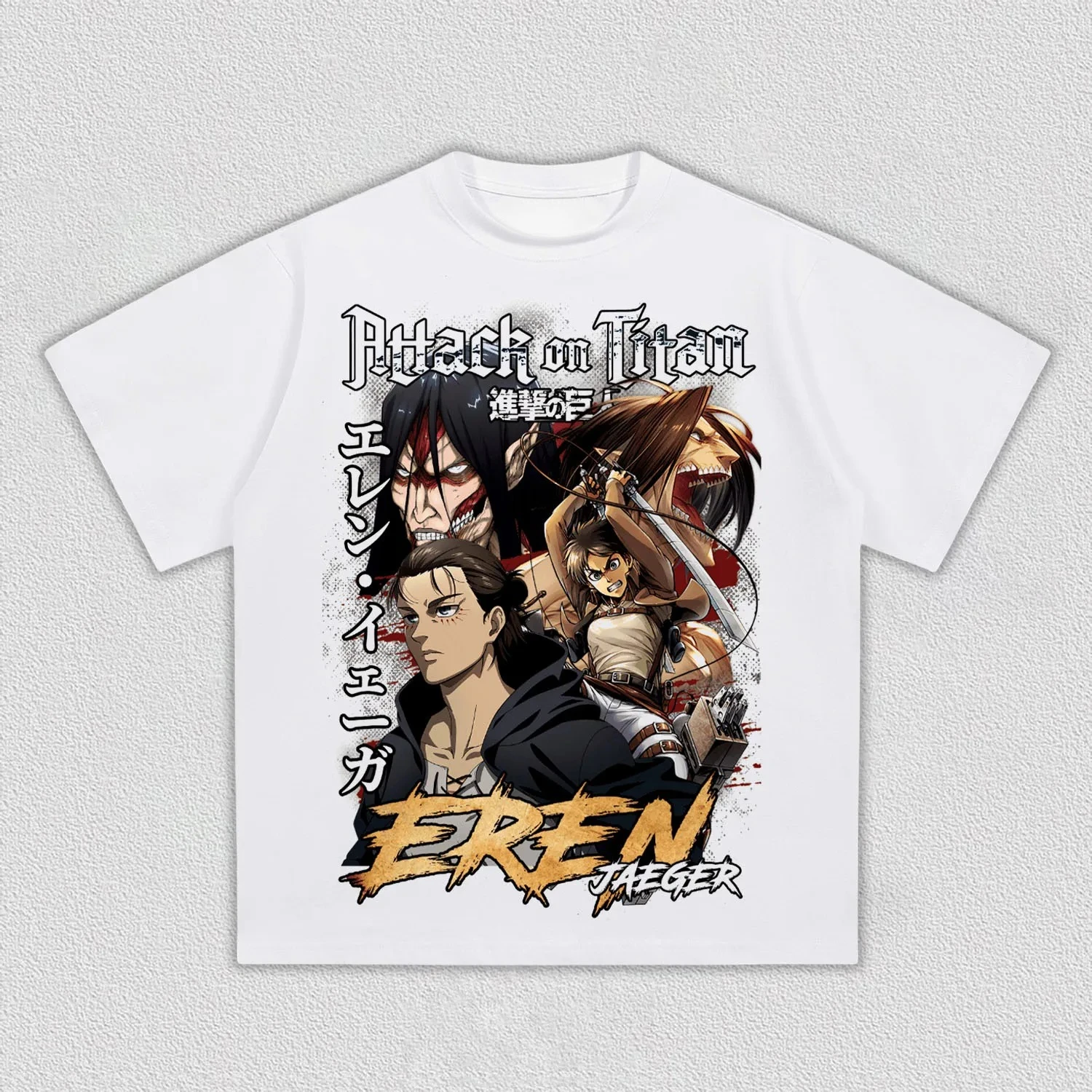 Attack on Titan Eren Jaeger Anime Printing T-shirt Men's Clothing Women's 2026 Summer New High Quality Cotton T Shirt