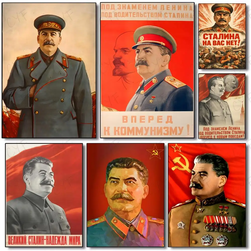 leader statesman J-Joseph Stalin Poster Painting Wall Art Mural for Living Room Home Decor and Gifts