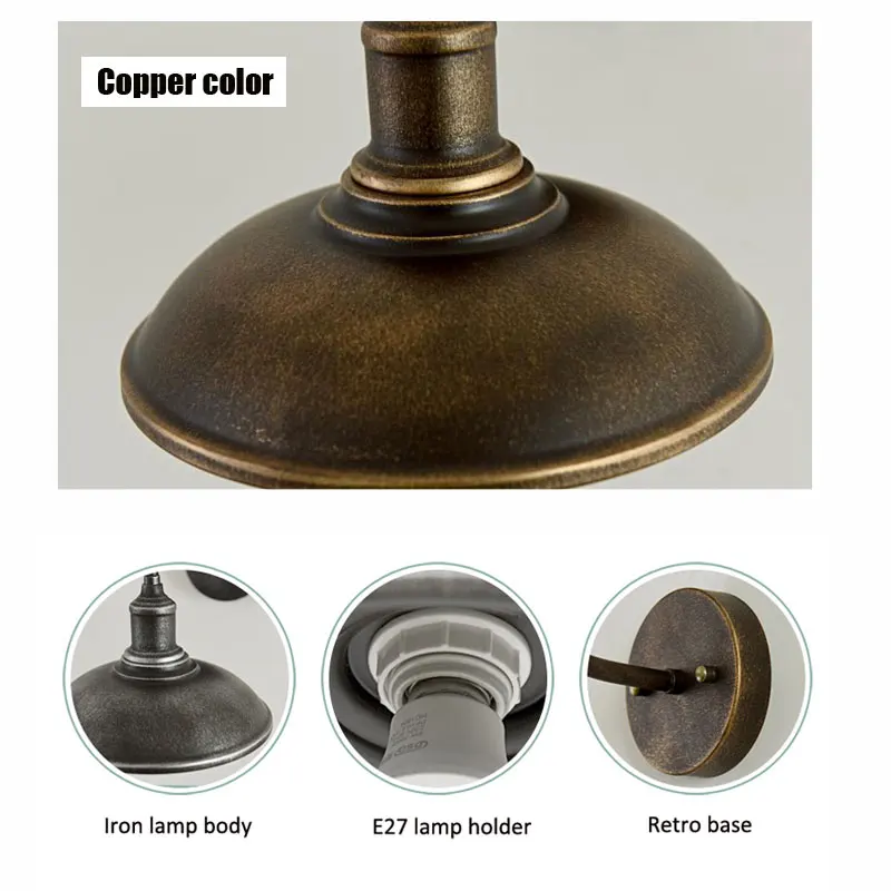 American Vintage Wall Mounted Lamp Industrial Copper Outdoor Indoor Lamp Courtyard Corridor Aisel Bar Waterproof Wall Lamp