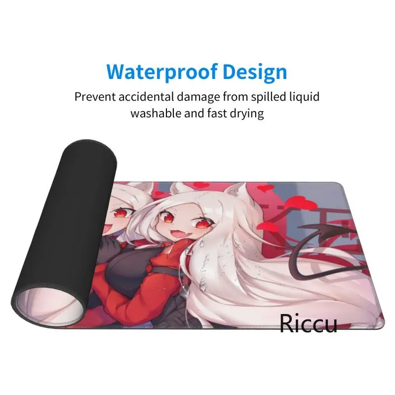 Anime Helltaker Mouse Pad, Gamer Gaming, Teclado, Deskmat, Mausepad, Mat Non-Slip, Acessórios de computador, Bloqueio Borda