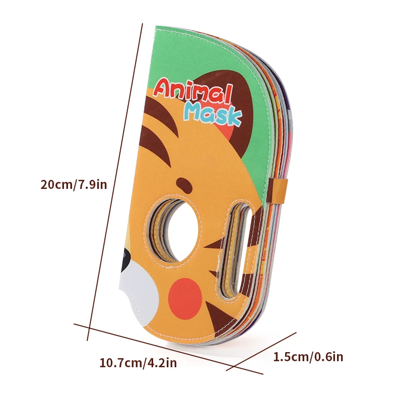キッズ布ブックマスク布ブック動物テーマかわいいモデリング赤ちゃんおもちゃキャラクター楽しいパーティーゲーム誕生日フェスティバルギフト