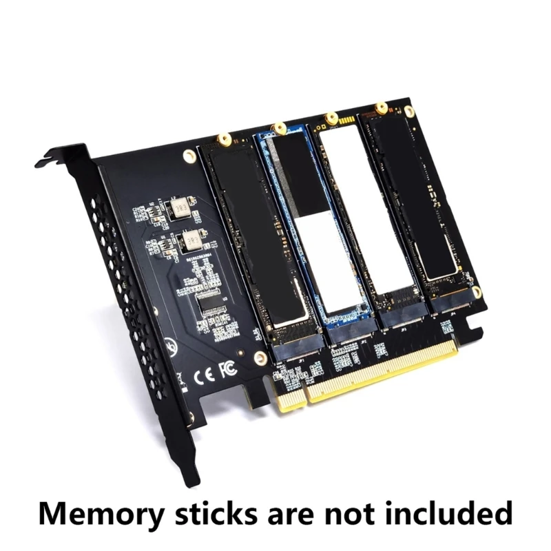 Multiple System Supported PCIe X16 1 to 4 NVMe Expansion Card with Excellent Performances and User Friendly Setsup