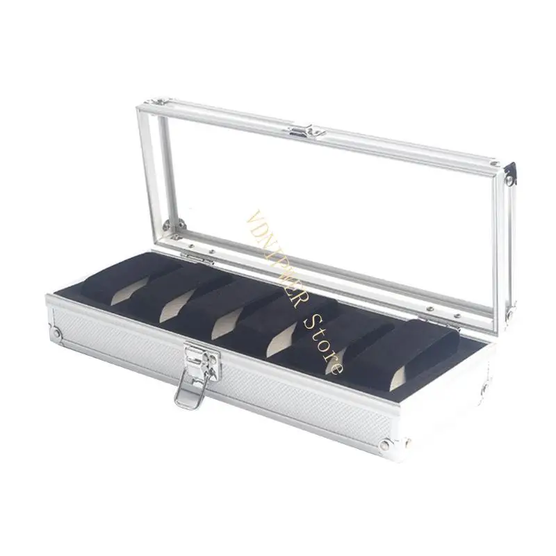 

6/12-Slot Watch Display Box Watch Storage Box with Large Transparent Lid D08E
