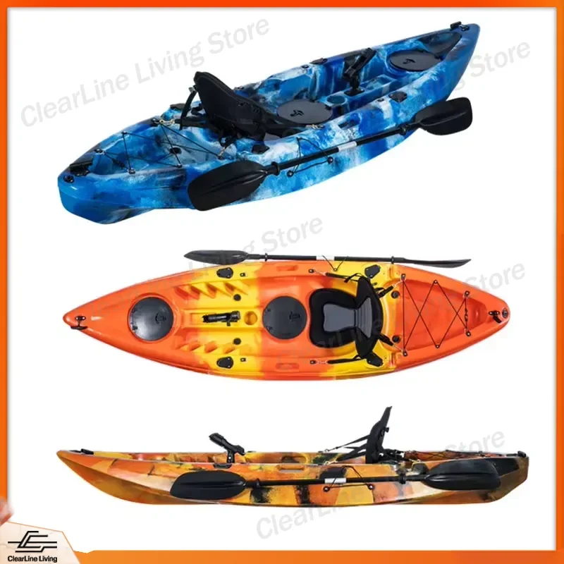 2.8m Single Person Fishing Kayak Customized Sit on Top Water Boat for Angling Outdoor Sports Canoe Lightweight Durable