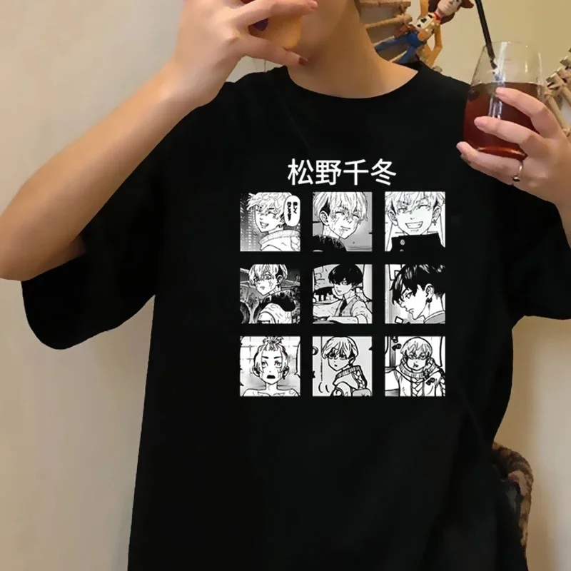 Japanese Anime Tokyo Revengers T Shirt Men Kawaii Cartoon Tokyo Avengers T-shirts Funny Harajuku Unisex Tops Graphic Tees Male