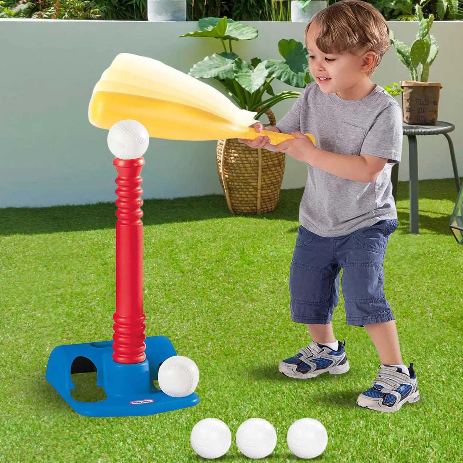 مجموعة ألعاب البيسبول للأطفال، لعبة رياضية خارجية، تفاعل بين الوالدين والطفل، كرة مضرب بلاستيكية آمنة، كرة رياضية للفناء الخلفي للعائلة #6