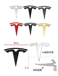 1Pcs 2PCS Metal Car Hood Front Bonnet Grill Rear Trunk Emblem Badge Sticker Decal For Tesla Model 3 Model S X Y Auto Accessory