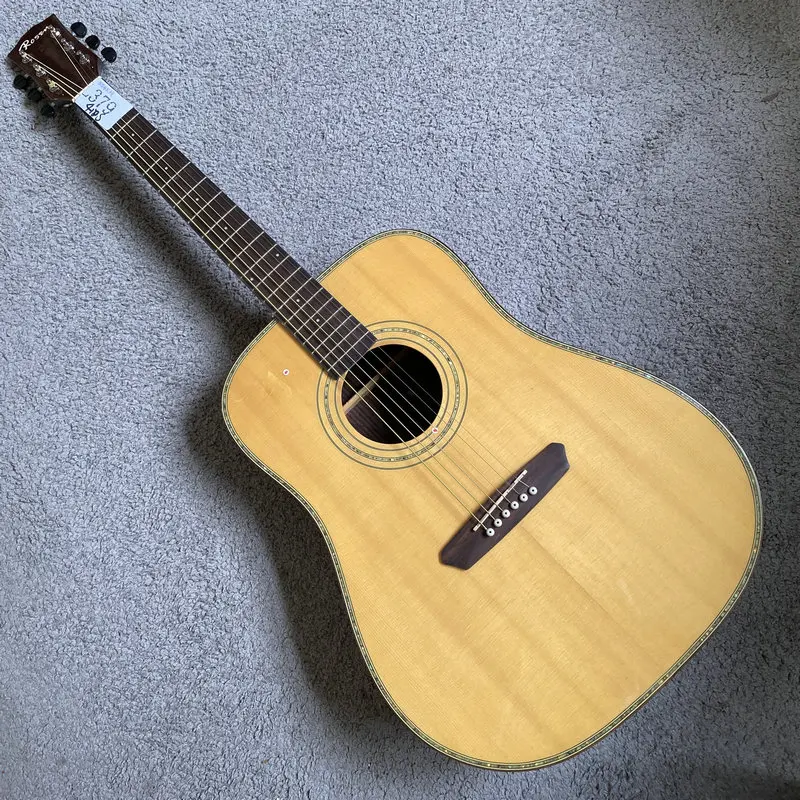 L379 Solid Top 41' Rosen Folk Acoustic Guitar  20 Frets, Entry & Intermediate Practice Guitar Stock