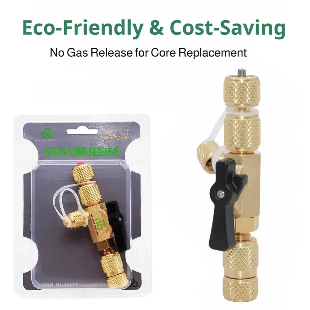 HVAC Valve Core Removal Tool Vacuum Rated Dual Size 1/4