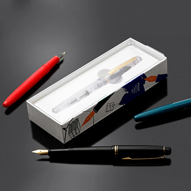 PILOT Fountain Pen New FP78G+ Pen Vintage Gift Box with Ink Changeable Ink Absorber Student Writing and Calligraphy Office