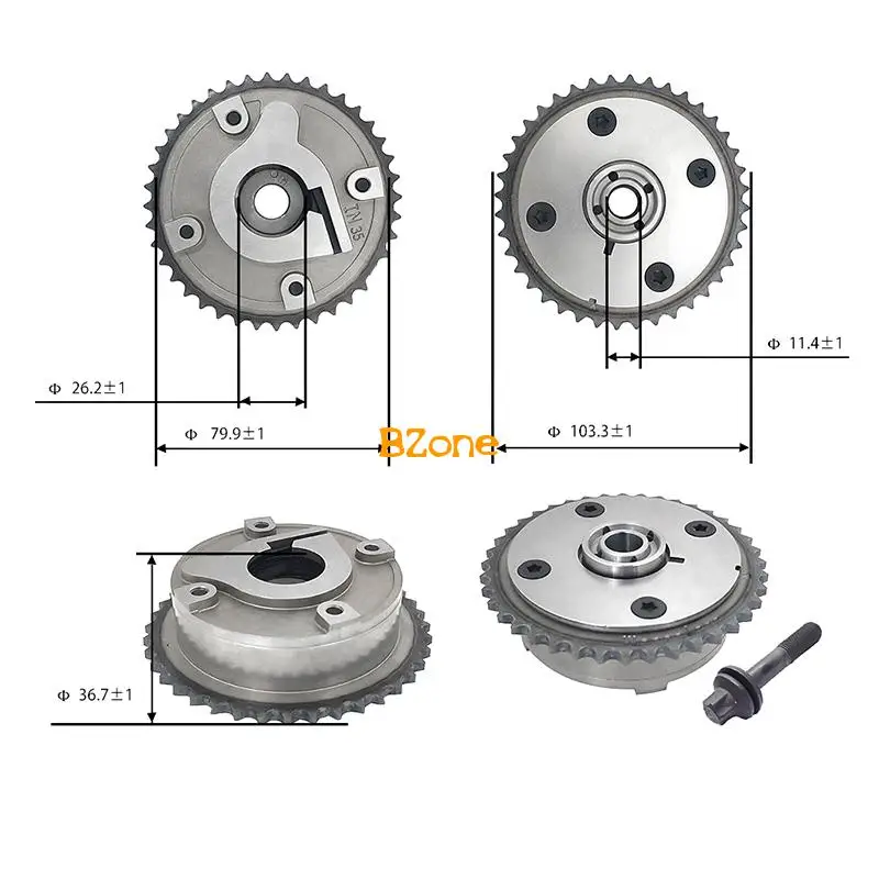 Intake / Exhaust Camshaft Adjuster Kit For MINI BMW Peugeot Citroen 1.4 1.6L 11367536085 / 11367545862