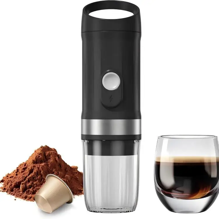 2-in-1 Mini Espresso Coffee Machine Portable Handheld Self-Heating Capsule Coffee Maker Automatic Travel Coffee Maker