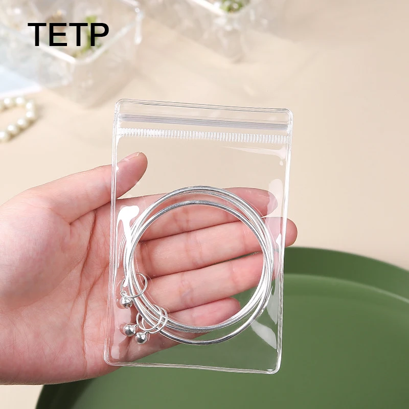 

TETP Transparent Ziplock Jewelry Bags DIY Earring Necklace Sealing Storage Bracelet Ring Gift Packaging Favors Organizer